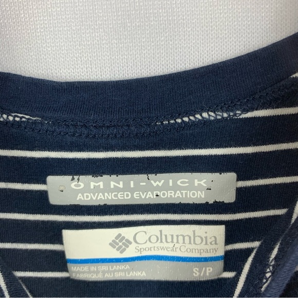 Columbia Performance Navy & White Nautical Striped Long Maxi Dress - Picture 4 of 4